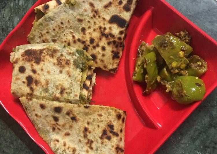 Mutter Allu ka crispy paratha