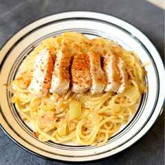 Spaghetti Carbonara With Chicken-レシピのメイン写真