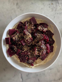 A picture of Beetroot and dukkah salad.