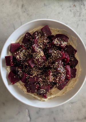 A picture of Beetroot and dukkah salad.