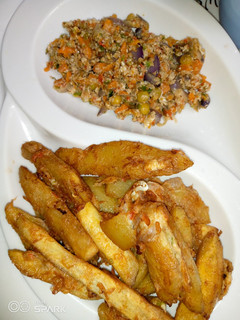 Sweet potatoes and egg source ainihin hoton girkin
