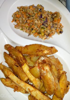 Sweet potatoes and egg source ainihin hoton girkin