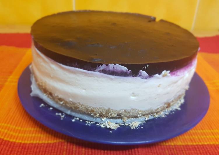 Tarta de queso con arándanos saludable