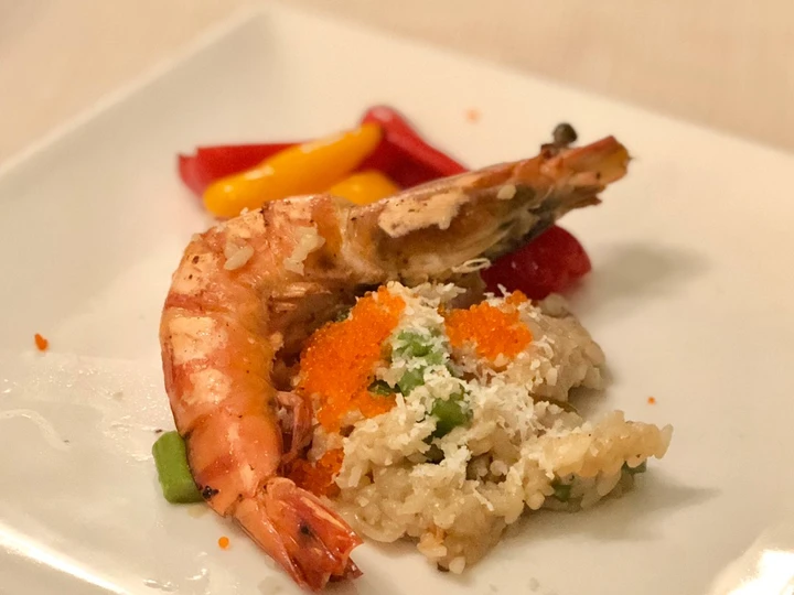 Recipe Mushroom ‘risotto’ with prawn, asparagus and crab roe the So Delicious Appealing