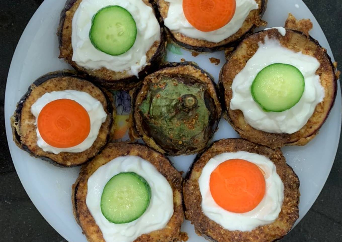 Three spices fried eggplant