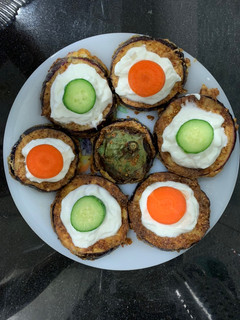A picture of Three spices fried eggplant.