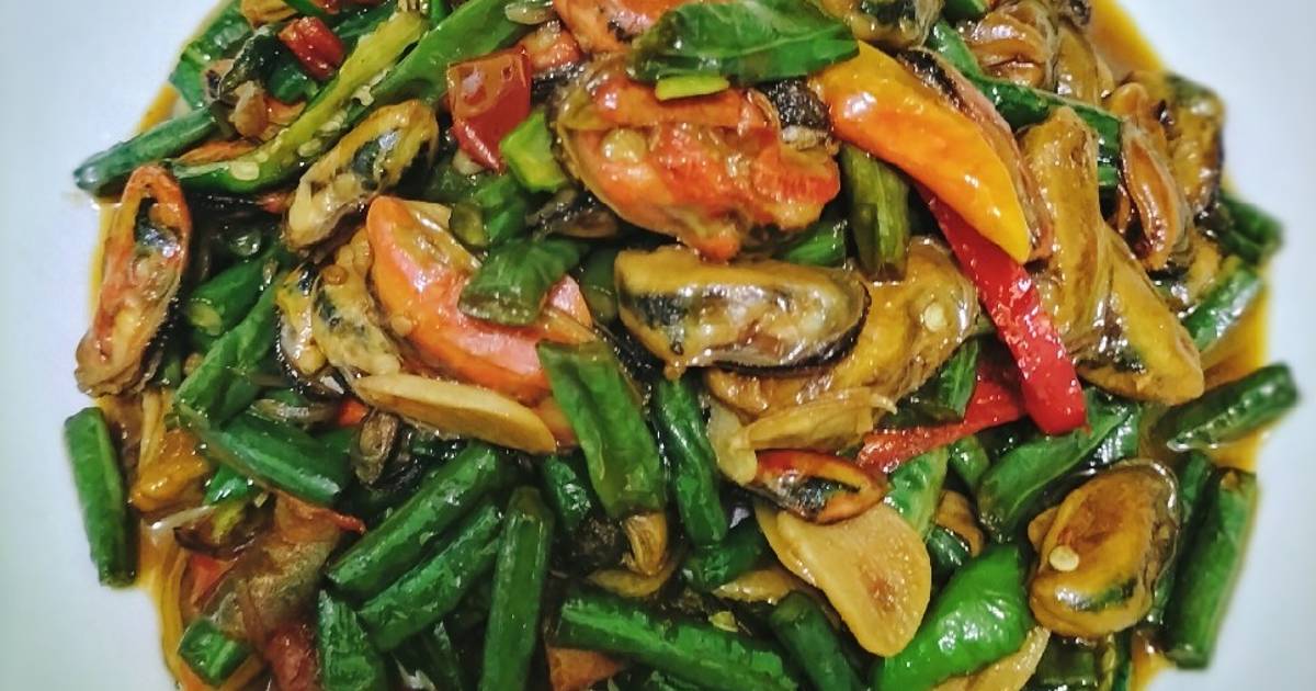 Resep Tumis Kerang Ijo & Kacang Panjang oleh Leni Rachmawati Cookpad