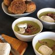 Soupe courgette chèvre lardons 🤤