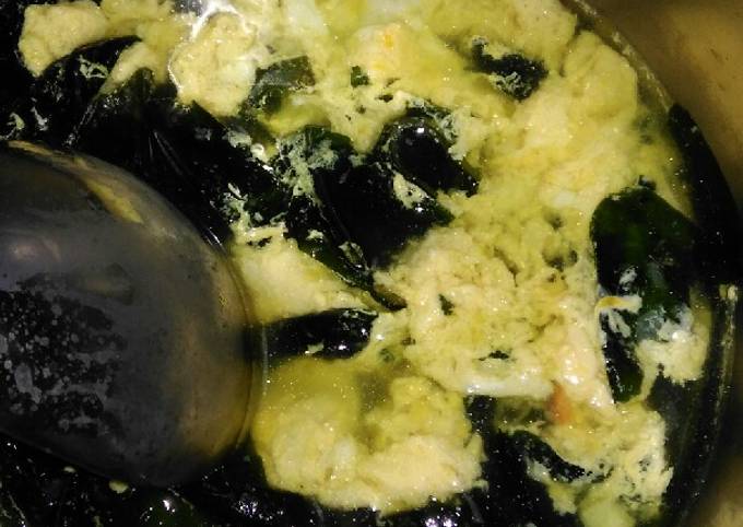 Resep Sup rumput laut,,telur Anti Gagal