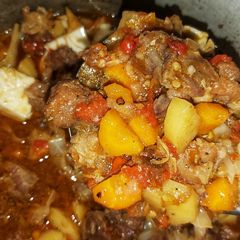 A picture of Beef soup.