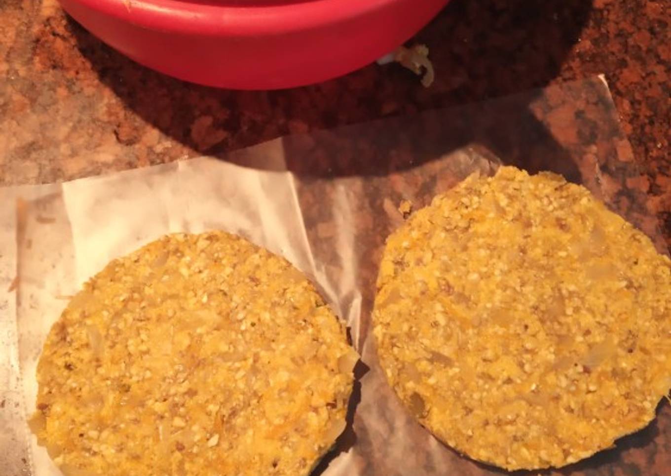 Hamburguesas de lentejas y zanahoria