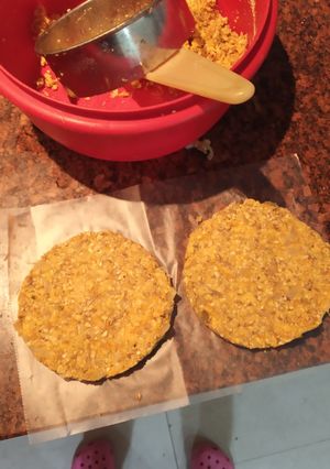 Una foto de Hamburguesas de lentejas y zanahoria