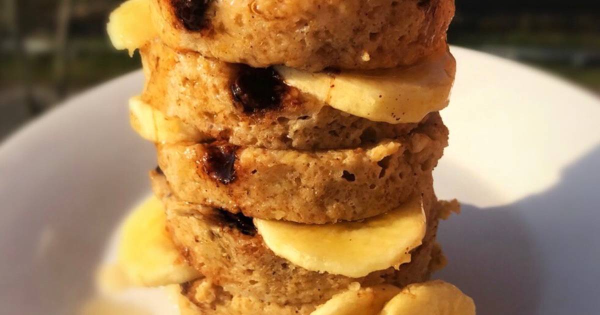 Pancakes de banana y avena saludables sin harina y sin azúcar Receta de