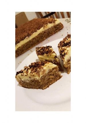 Diós vaníliás puding süti egy tojásból 🧁 recept fotója