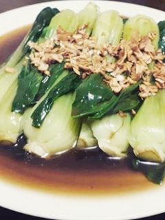 Foto resep Pokcoy with garlic sauce tiram