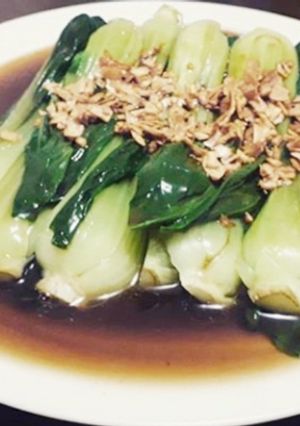 Foto resep Pokcoy with garlic sauce tiram