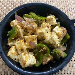 Capsicum paneer sabzi A picture of Capsicum paneer sabzi.