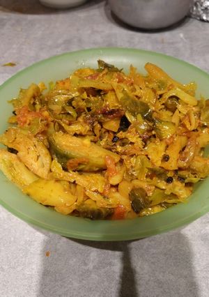 A picture of Masala Brussels Sprouts.
