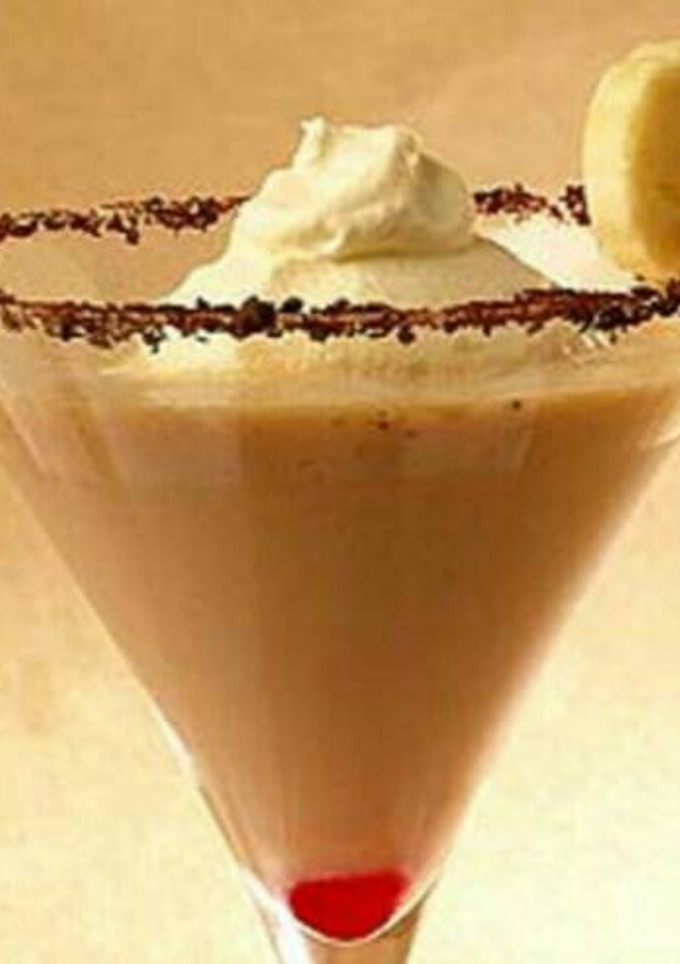 Una foto de Batido de Banana, Dulce de Leche y Queso Crema