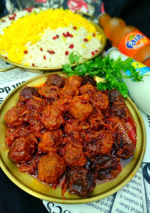 عکسی از دستور خورشت گوشت قلقلی و آلو solmaz