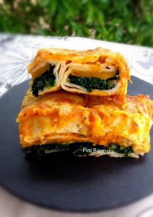 A picture of Vegetarian Spinach Enchiladas.