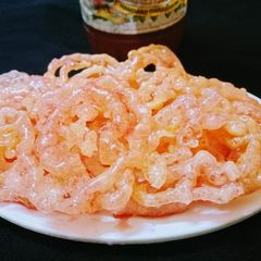 Instant jalebi with rose twist A picture of Instant jalebi with rose twist.