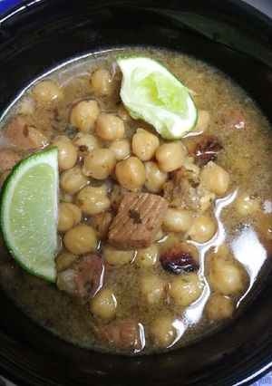 A picture of Ham and Garbanzo Bean Soup.