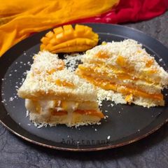 A picture of Mango ice cream sandwich.