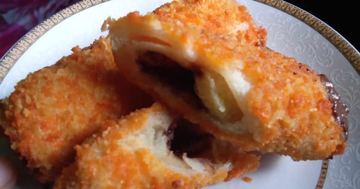 Resep Roti Goreng Isi Pisang Cokat Nyumy😋👍 oleh Farida - Cookpad