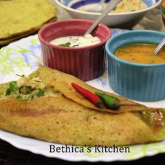 A picture of Upma Pesarattu Dosa.