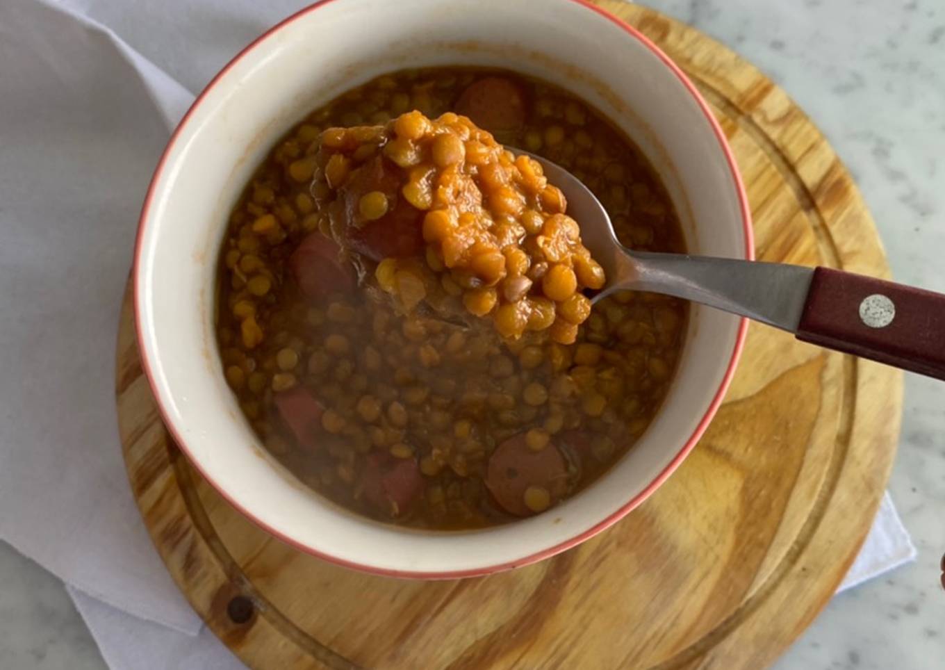 Sopa de lentejas