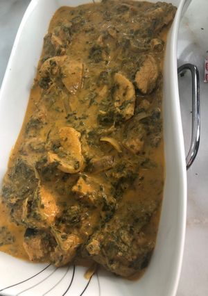 صورة لوصفة دجاج بالسبانخ