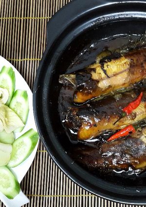 Hình của món Cá trê vàng kho tiêu.