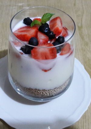 Una foto de Yogur y quinua