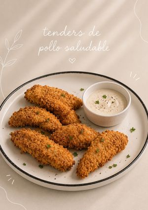 Una foto de Tiras de pollo crispy saludables