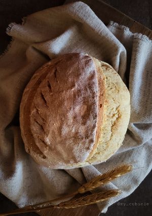 Foto resep Overnight Rustic Bread(no-knead, without sourdough starter)