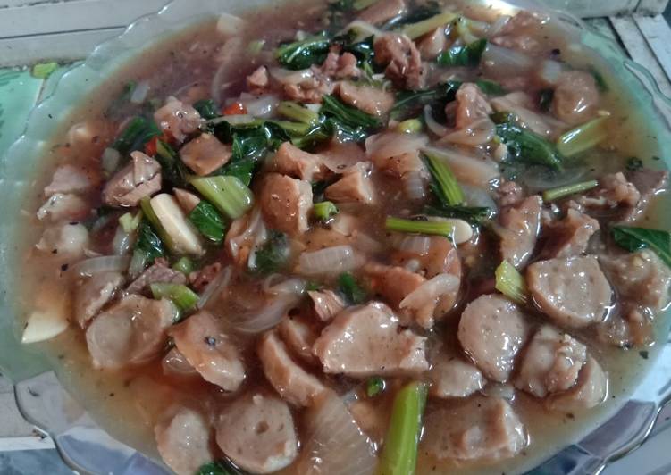 Mix bakso daging teriyaki lada hitam