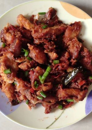 A picture of Baby corn Manchurian.