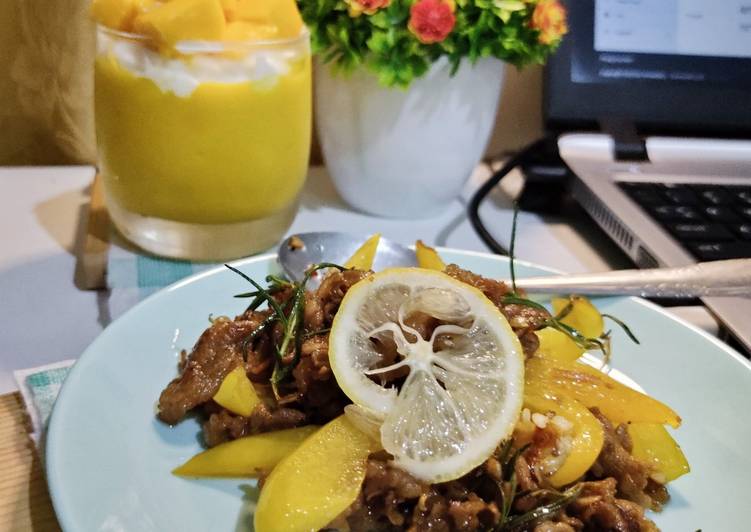 Easiest Way to Make Quick Beef Teriyaki with Rosemary and Lemon