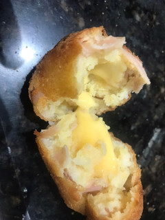 Una foto de Croquetas de papa & jamón con sorpresa ♥️