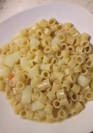 A picture of Pasta and potatoes (Sunday supper in 20 mins).