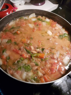 A picture of Homemade Mexican beans.