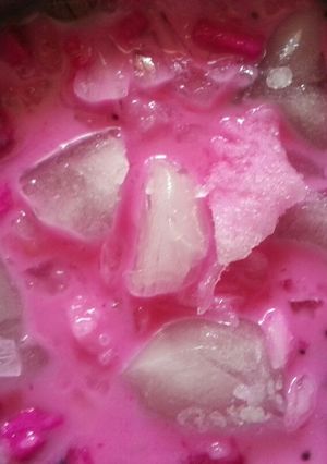 Foto resep Es cendol buah naga