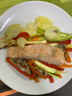 Una foto de Papillote de Salmón