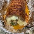 Rollo de carne relleno de espinacas y jamón y queso 🌯