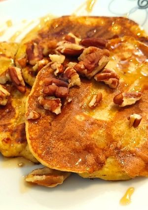 Una foto de Tortitas de avena y plátano