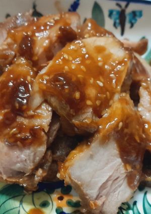 Hình của món Nạc dăm nướng mè.