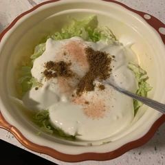 A picture of Cucumber raita.