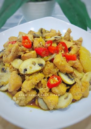 Foto resep Ayam Jamur Saus Tiram