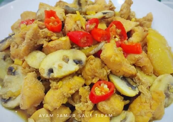 Ayam Jamur Saus Tiram